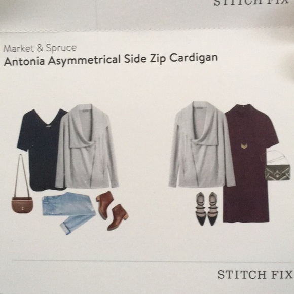 Market & Spruce Antonia Asymmetrical Cardigan - Picture 3 of 3